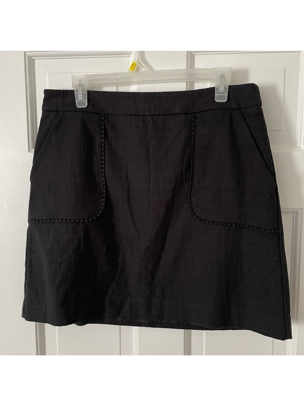 Loft Textured Black Aline Skirt